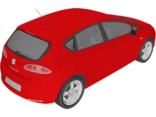 Seat Leon 3D Model preview