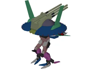 Armored Robot 3D Model preview