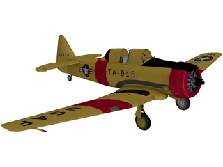 T-6 Texan 3D Model preview
