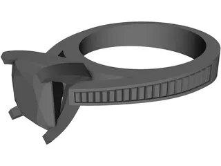 Wedding Ring 3D Model preview