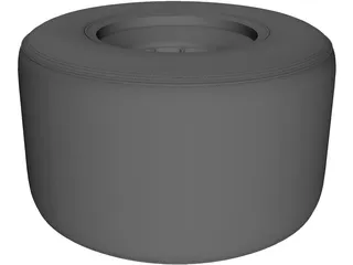 Wheel F1 Car Front 3D Model preview