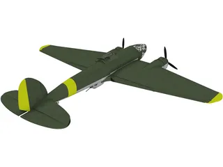 Heinkel He 111 Medium Bomber 3D Model preview