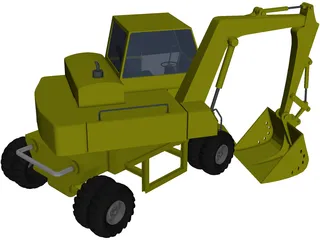 Excavator 1960 3D Model preview