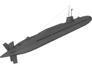 Submarine 3D Model preview
