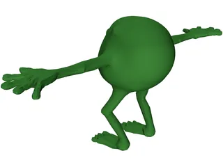 Monster inc Mike 3D Model preview