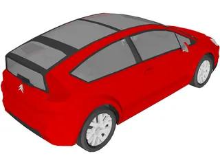 Citroen C4 2.0i VTR 3D Model preview