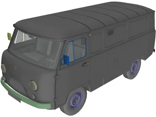 UAZ 3741 3D Model preview