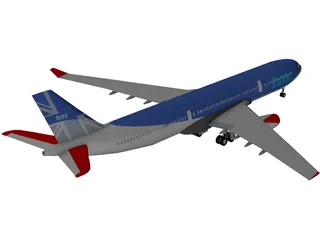 Airbus A330 BMI 3D Model preview