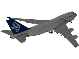 Boeing 747-400 Air New Zealand 3D Model preview
