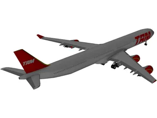 Airbus A340-600 TAM 3D Model preview