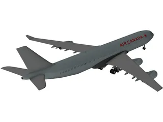 Airbus A340-300 Air Canada 3D Model preview