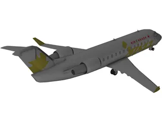 Bombardier CRJ-200 Air Canada Jazz 3D Model preview