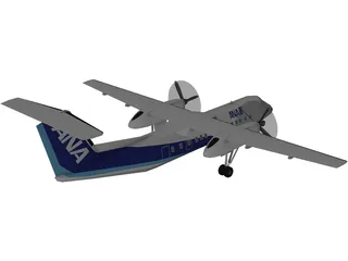 Bombardier Q300 DHC-8 Dash 8 ANA 3D Model preview