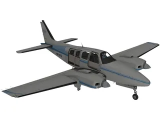 Beechcraft Baron B58 3D Model preview