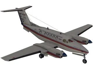 Beechcraft King Air B200C 3D Model preview