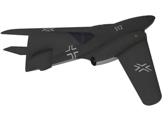 Messerschmitt Me 262 HG III 3D Model preview