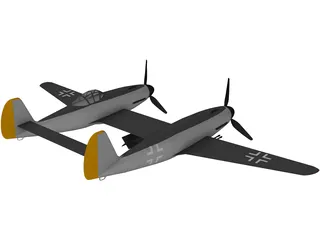 Messerschmitt ME 609 3D Model preview