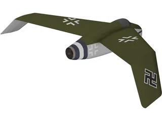 Heinkel P1078C 3D Model preview