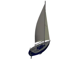 SL30 Sailing Ship 3D Model preview