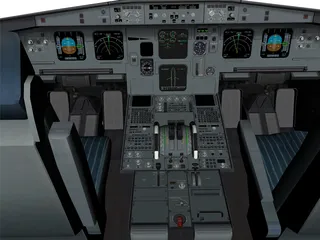 Airbus A321 Cockpit 3D Model preview