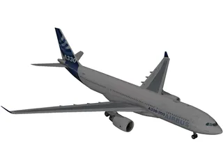 Airbus A330-200 3D Model preview