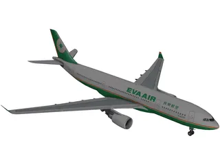 Airbus A330-200 Eva Air 3D Model preview