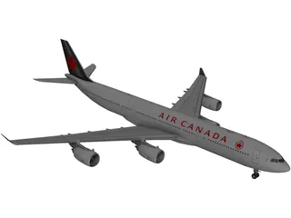 Airbus A340-500 Air Canada 3D Model preview