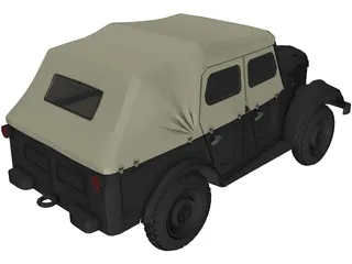 GAZ 69b 3D Model preview