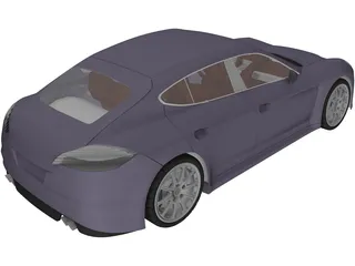 Porsche Panamera (2010) 3D Model preview