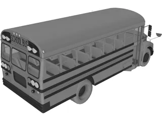 School Bus 3D Model preview