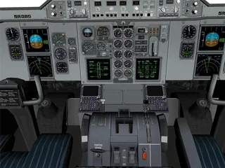 Airbus A300-600 Cockpit 3D Model preview