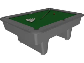 Pool Table 3D Model preview
