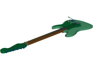 Fender Stratocaster Guitar 3D Model preview