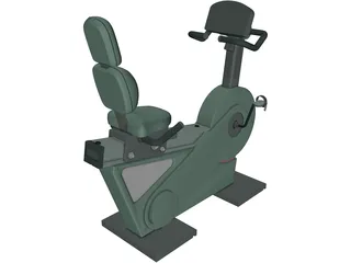 Exercise Bike Recline XT 3D Model preview