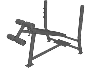 Bench Press 3D Model preview
