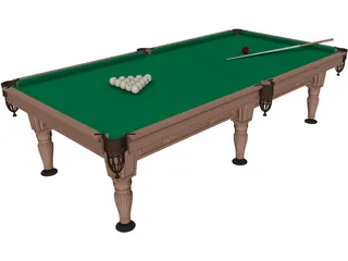 Billiard Table Rio 3D Model preview
