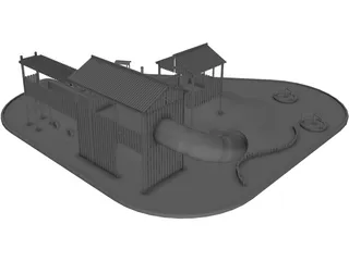 Children Playground 3D Model preview