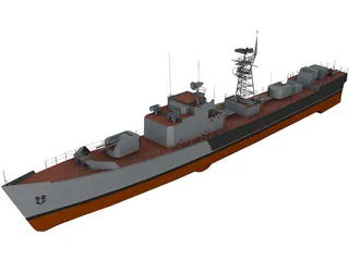 Mirka II Frigate 3D Model preview