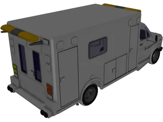 Ford Ambulance 3D Model preview