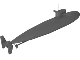 Submarine 3D Model preview