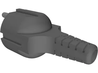 European Electrical Plug 3D Model preview