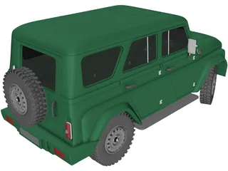 UAZ Hunter 3D Model preview