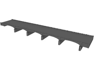 Old River Bridge 3D Model preview