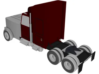 Semi-Truck 3D Model preview