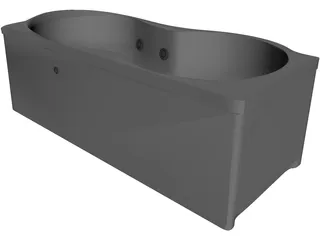Jacuzzi Bathtub 3D Model preview