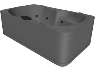 Jacuzzi Bathtub 3D Model preview
