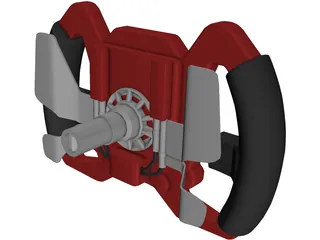 Racing Steering Wheel 3D Model preview