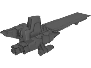 Alien Carrier 3D Model preview