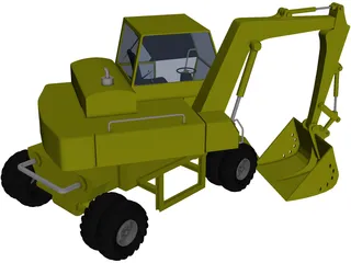 Backhoe 3D Model preview