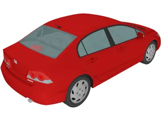 Honda Civic Hybrid (2008) 3D Model preview